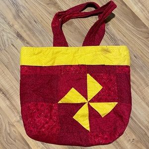 Red + Yellow Quilted Tote